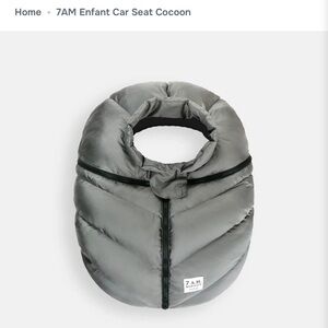 7 A.M. Enfant Gray Car Seat Cocoon - Padded Infant Cover
